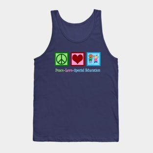 Peace Love Special Education Teacher Tank Top